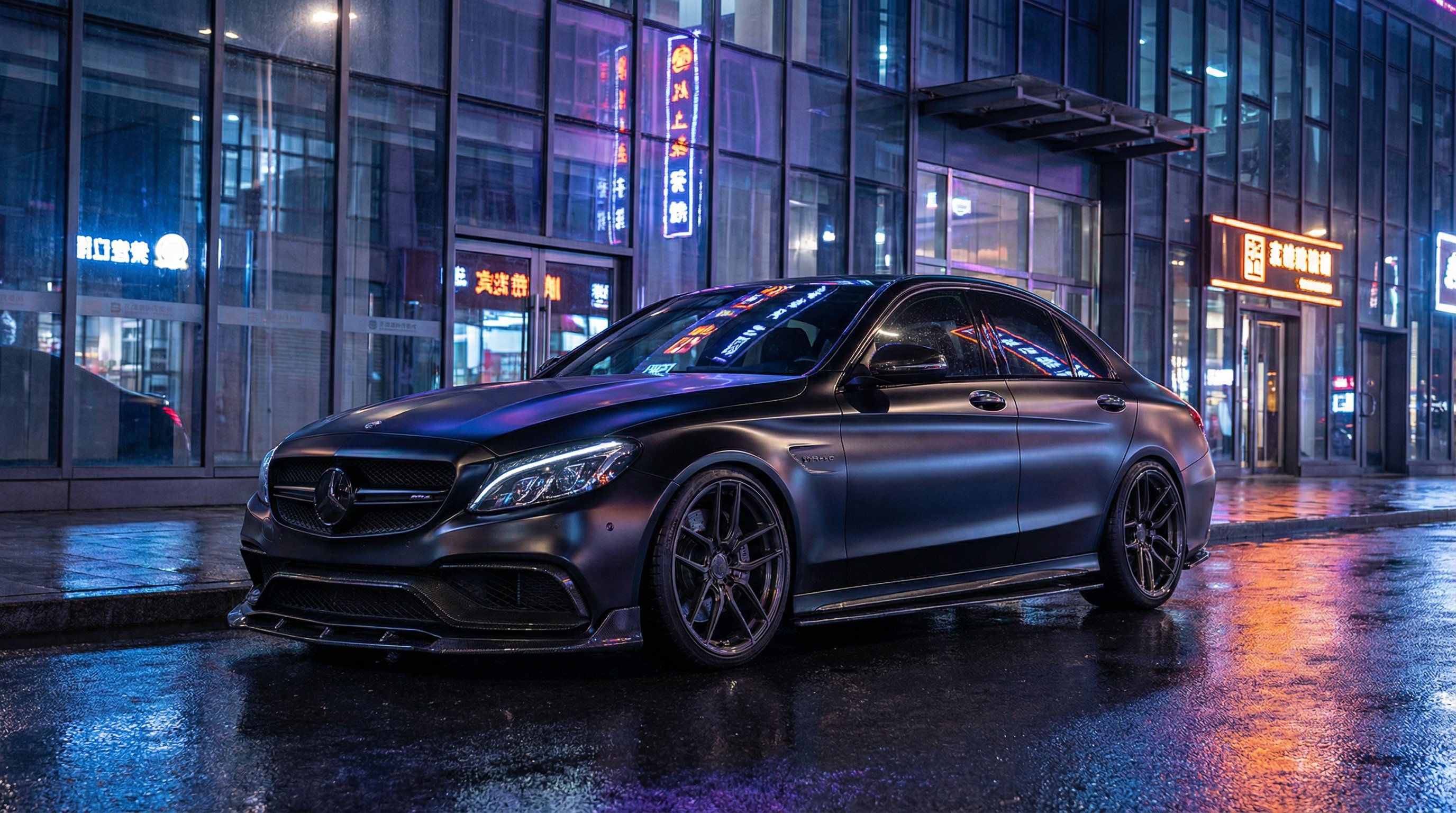 黑料奔驰C63改装视频